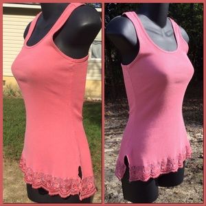 Lace trimmed Tank, sz S